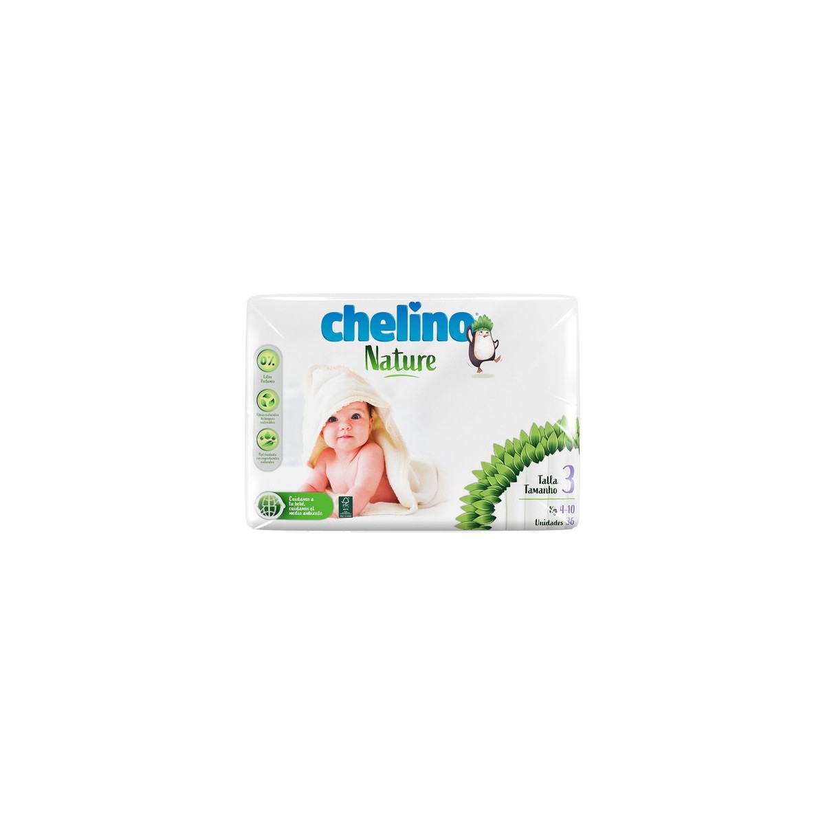 Pañales Chelino Ecológicos Talla 3 4-10Kg 36u